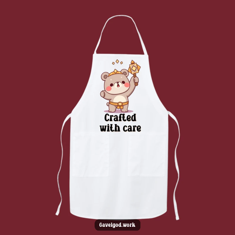 Funny Kawaii Bear Apron: Hammer Your Culinary Goals