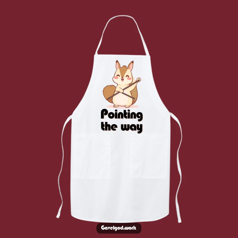 Funny Kawaii Squirrel Apron: Kitchen Fun with Upward Paddle Point, Chef Gift