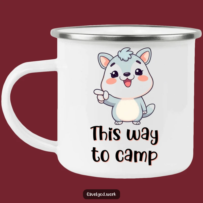 Durable Funny Enthusiastic Animal Camping Mug: Adventure with Enthusiasm!