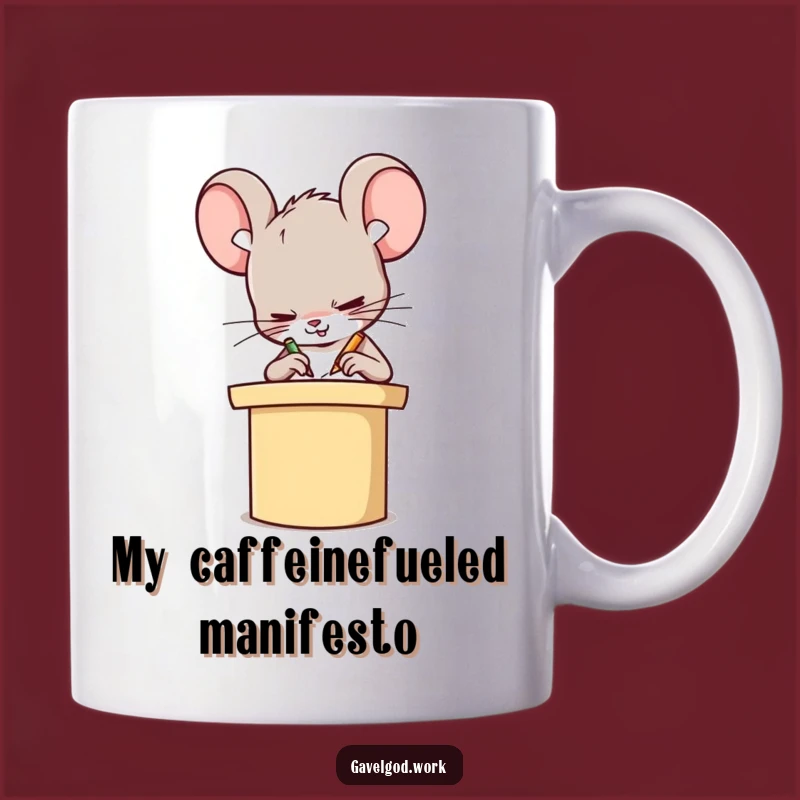 Funny Kawaii Mouse Scribbling Mug: The Perfect Gift for Busy Bees and Writers