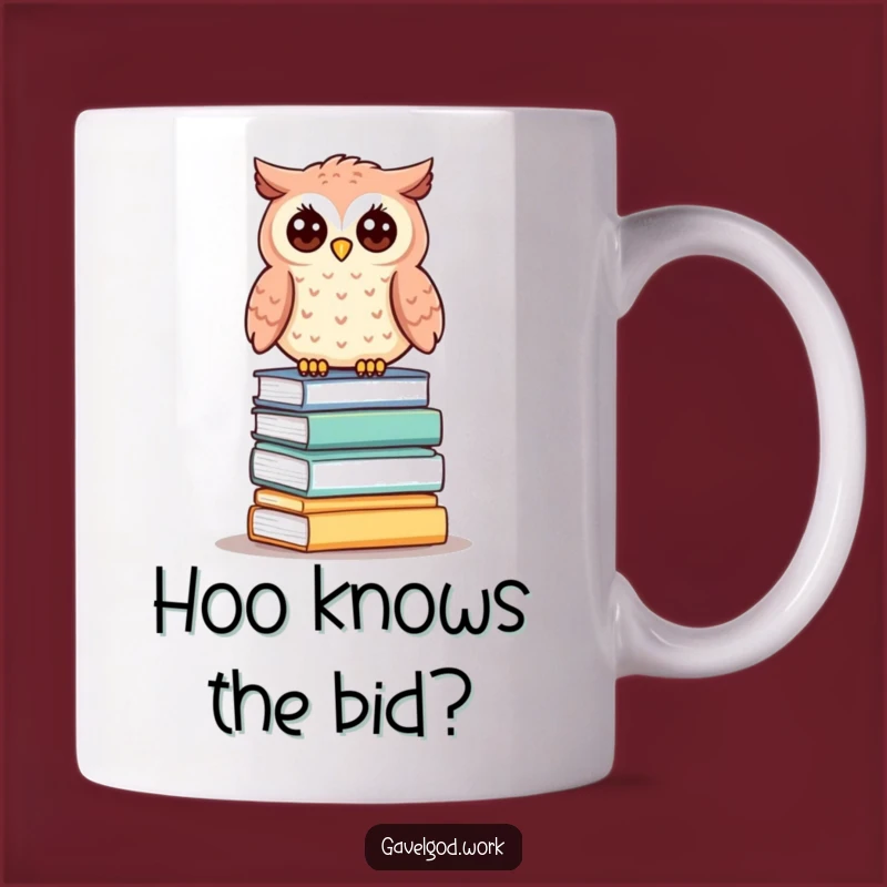 Funny Kawaii Owl Mug: Wise Perch on Auction Lots, Perfect Gift