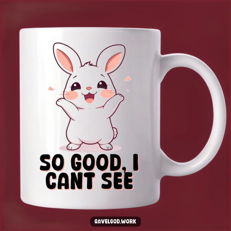 Funny Kawaii Rabbit Mug: Wiggling with Joy for Invisible Fun, Perfect Gift