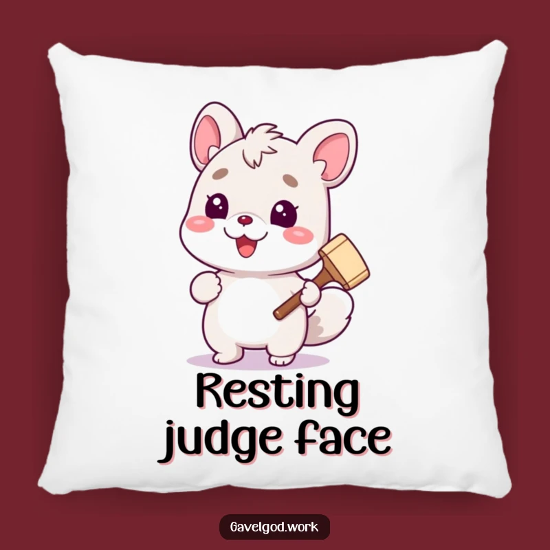Comfy Funny Animal Judge Pillow: Cuddle Up with Legal Merriment!