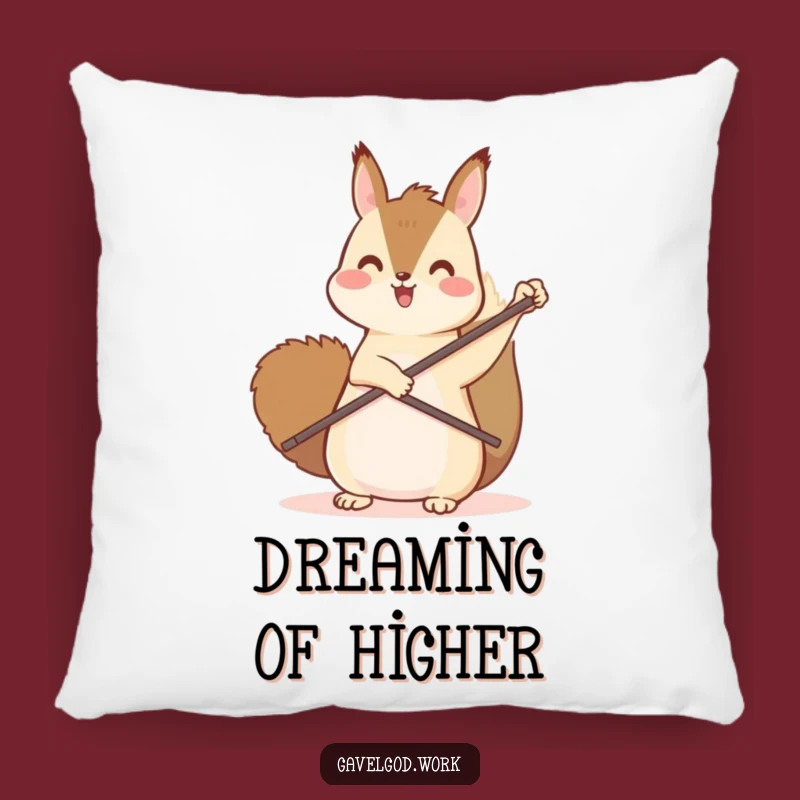 Funny Kawaii Squirrel Pillow: Cozy Cushion with Upward Paddle Gesture, Sweet Gift