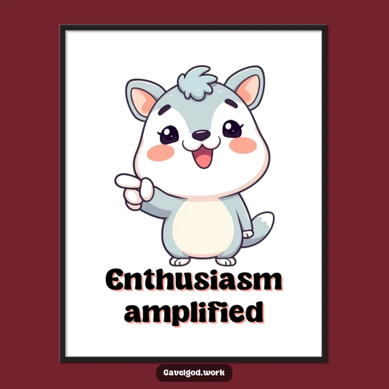 Funny Enthusiastic Animal Digital Print: Instant Motivation for Your Walls!
