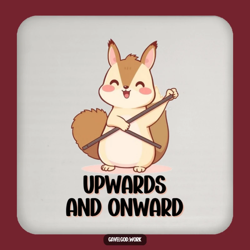 Funny Kawaii Squirrel Coaster: Protect Surfaces with Upward Paddle Point