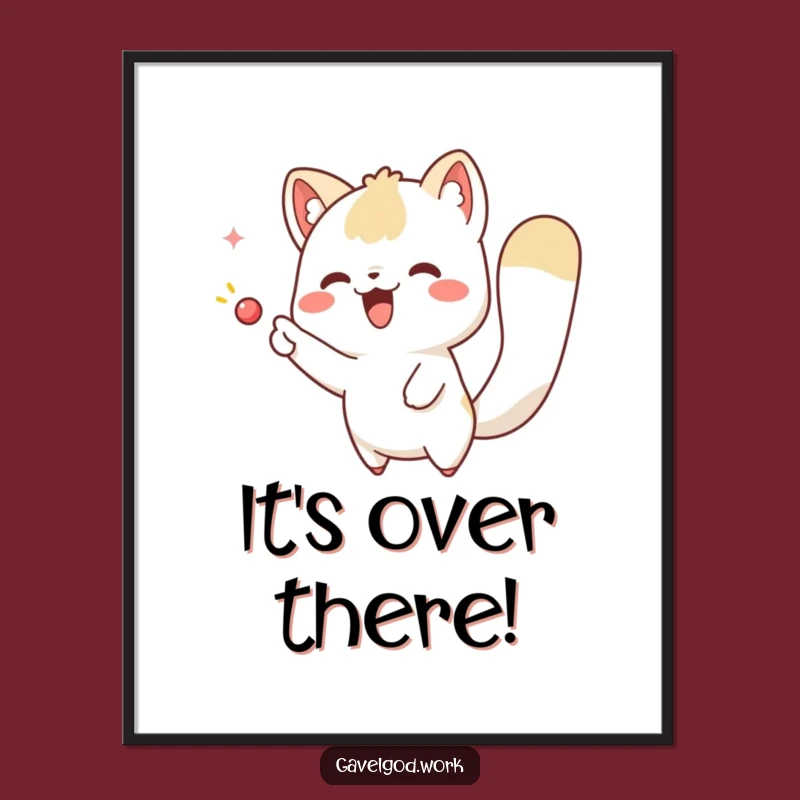 Funny Kawaii Animal Pointing Poster: Add Whimsy and Humor to Your Walls