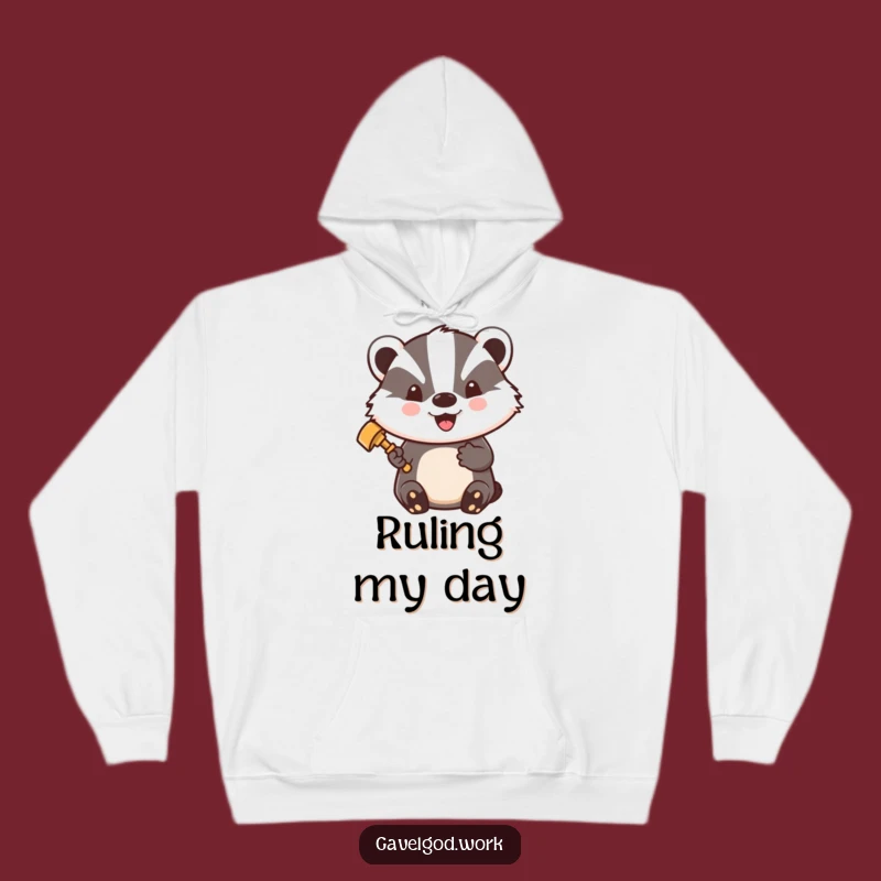 Funny Kawaii Badger Judge Hoodie: Cozy Up with Legal Authority!