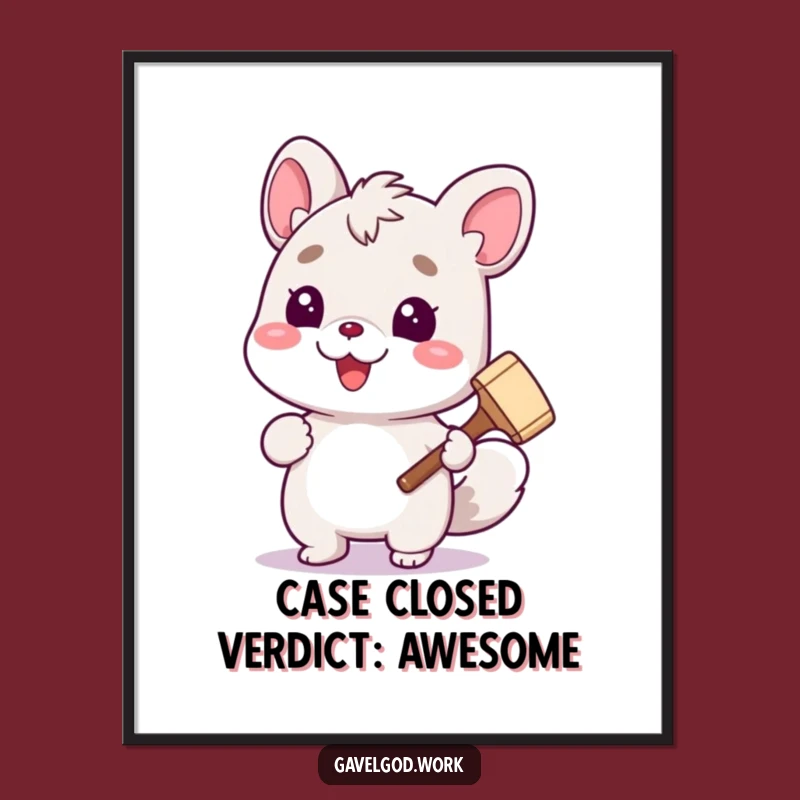 Funny Free Printable Wall Art: Cute Animal Judge for Quirky Downloadable Decor