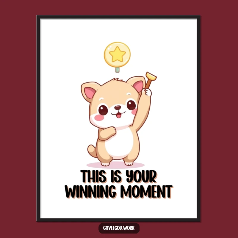Funny Free Printable Wall Art: Kawaii Animal Auctions Good Vibes!