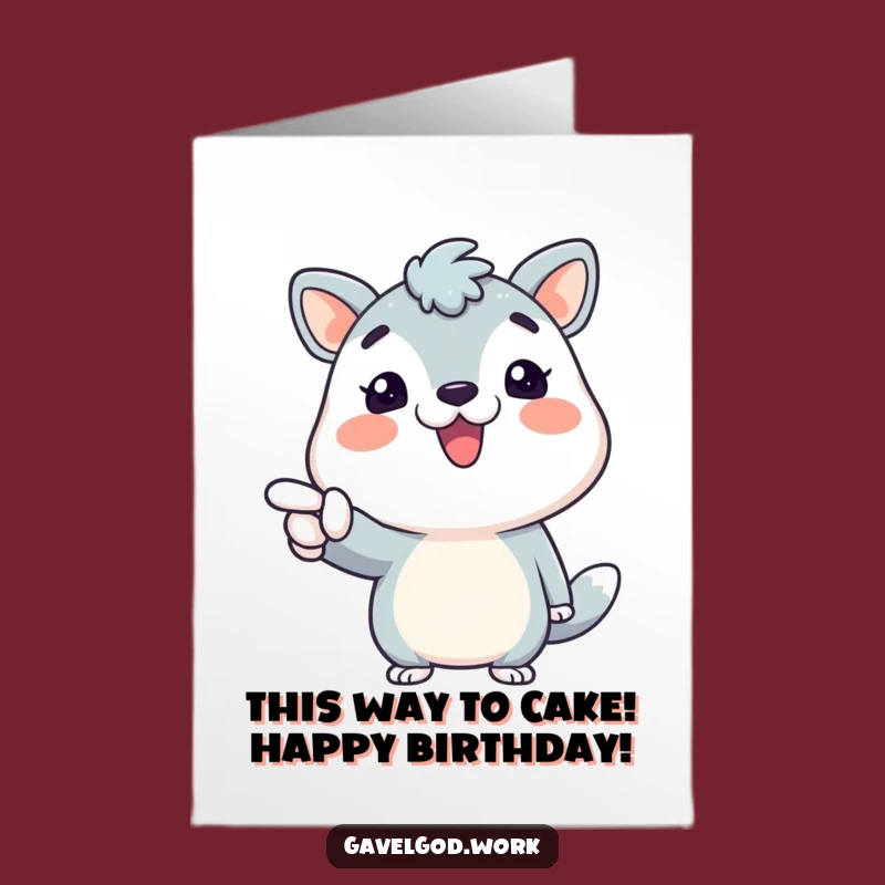 Free Printable Birthday Card: Enthusiastic Animal for a Funny Downloadable Greeting
