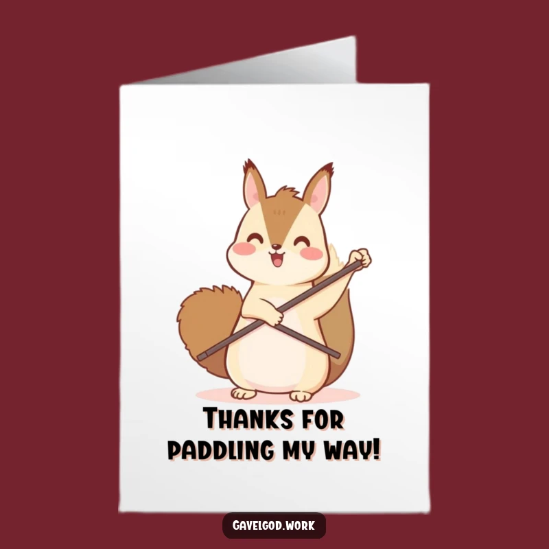 Free Printable Funny Squirrel Thank You Card: Pointing with Gratitude, DIY Download!