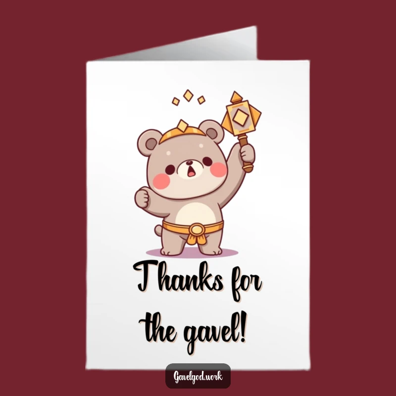 Free Printable Kawaii Bear Thank You Card: Triumph Hammer Funny Downloadable Gift!