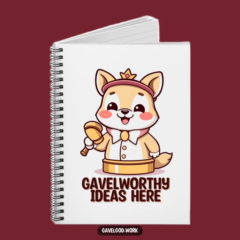Funny Kawaii Auctioneer Notebook - Gavel Slam Journal Gift