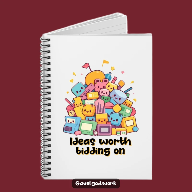 Funny Kawaii Auction Shapes Notebook: Jot Down Ideas with Abstract Art and Humor