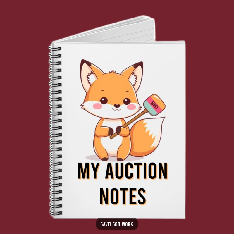 Funny Kawaii Fox Auction Notebook: Bid on Your Best Ideas!