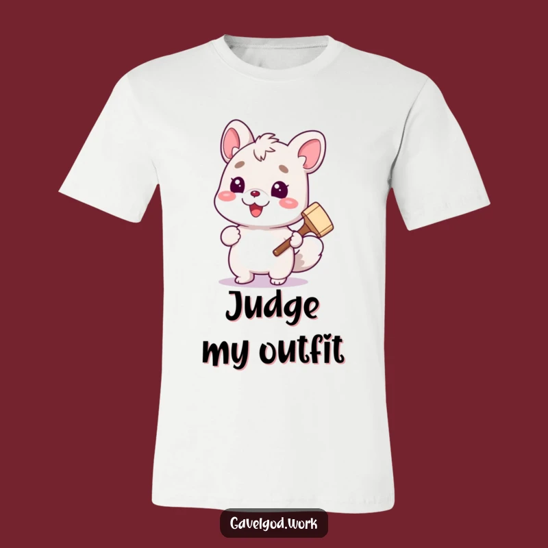 Funny Animal Court T-Shirt: Cute Character Presides with Humorous Authority!