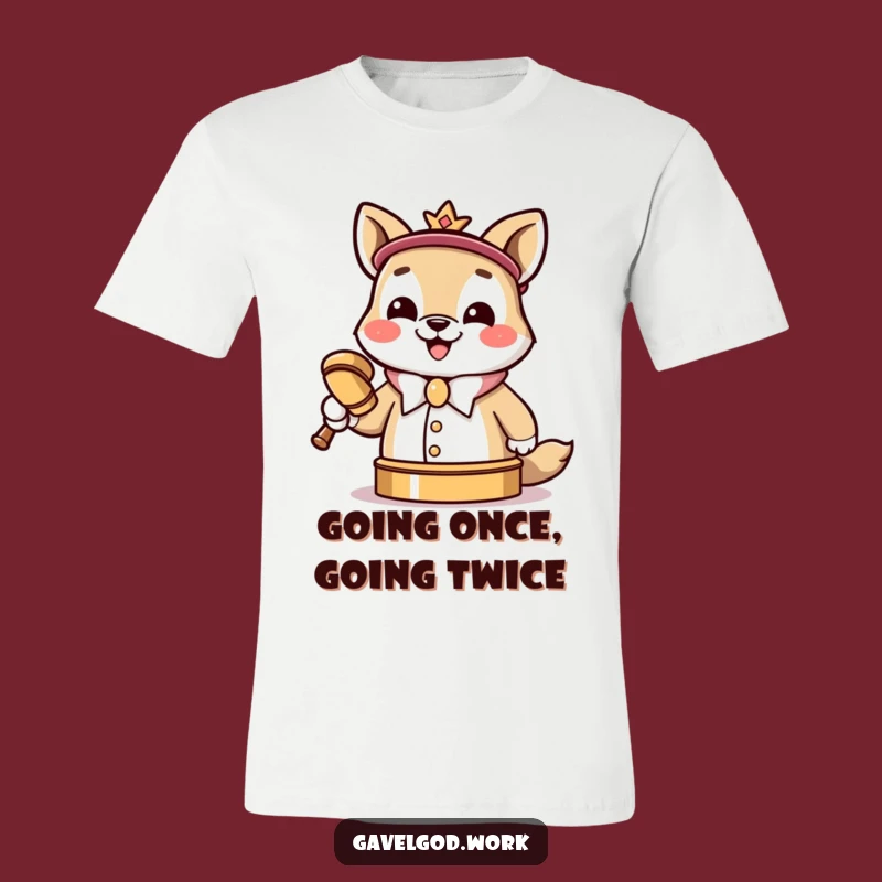Funny Kawaii Auctioneer T-Shirt - Tiny Gavel Slamming Tee Gift