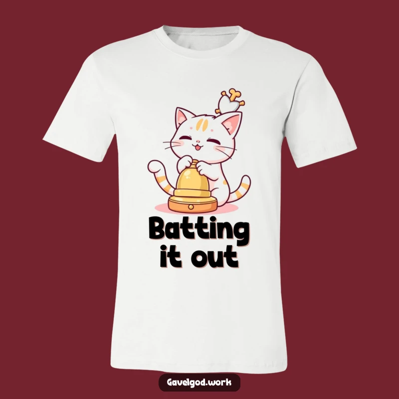 Funny Kawaii Cat T-Shirt: Batting for Laughs