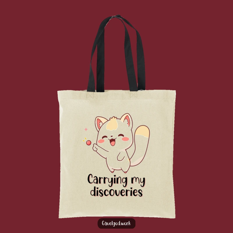 Funny Kawaii Animal Pointing Tote Bag: Carry Your Treasures with Whimsical Humor