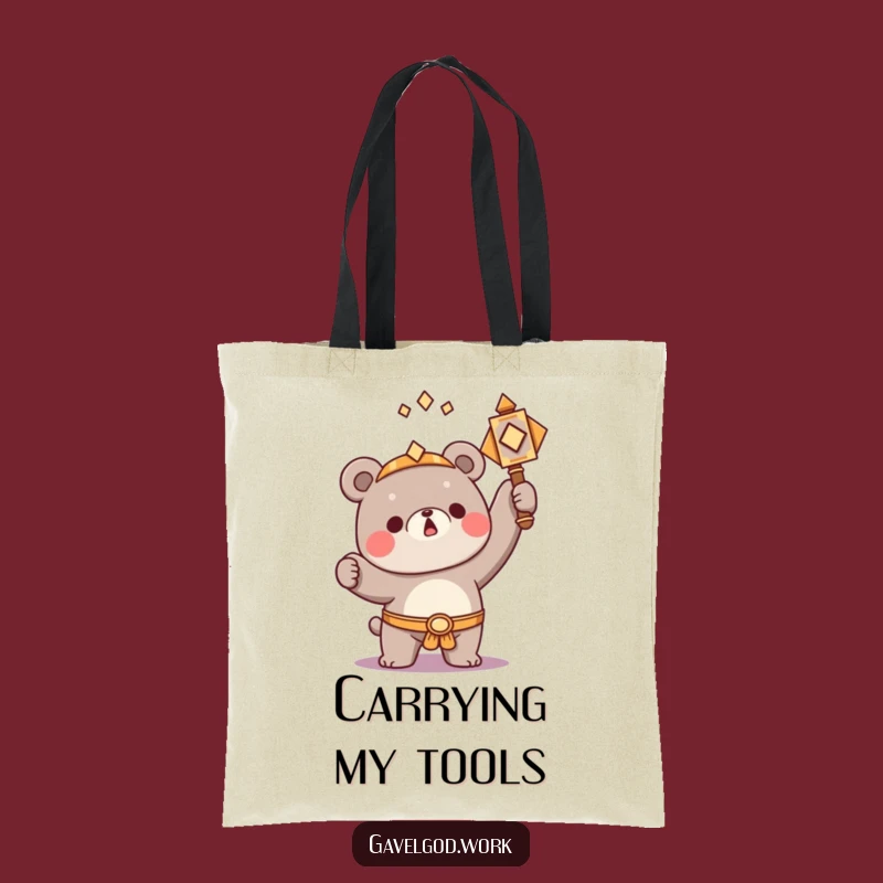 Funny Kawaii Bear Tote Bag: Carry Your Triumphs Proudly