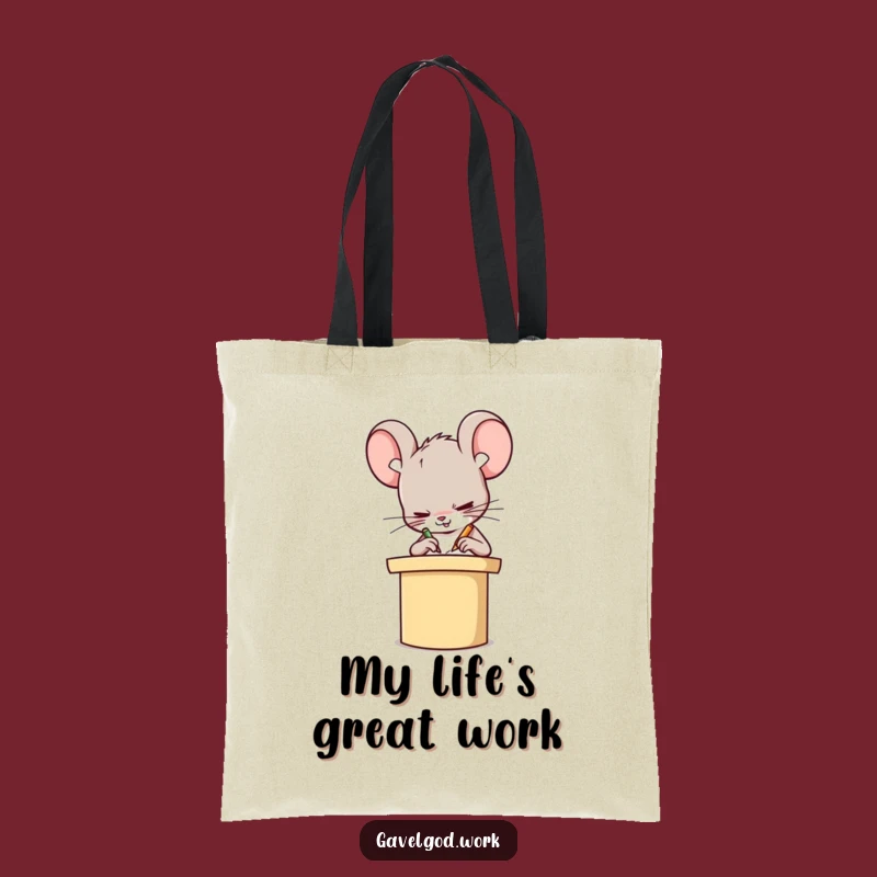 Funny Kawaii Mouse Tote Bag: Carry Your Essentials With This Humorous Design